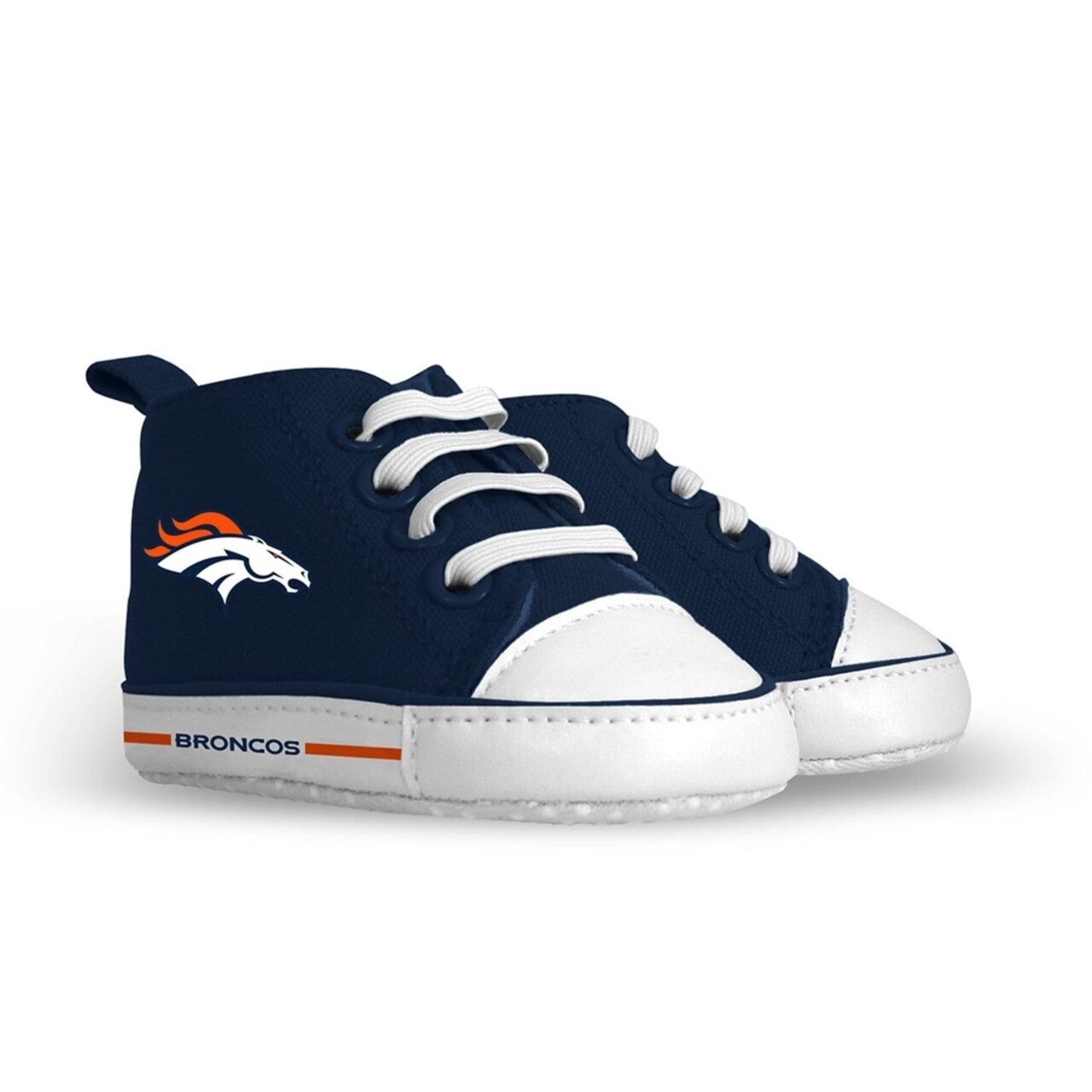 Denver Broncos Baby Shoes Unisex High Top Pre-Walkers Soft Fabric Grippers